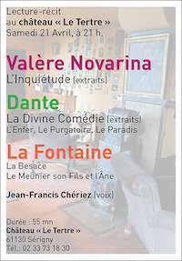 Lecture au Chateau du Tertre