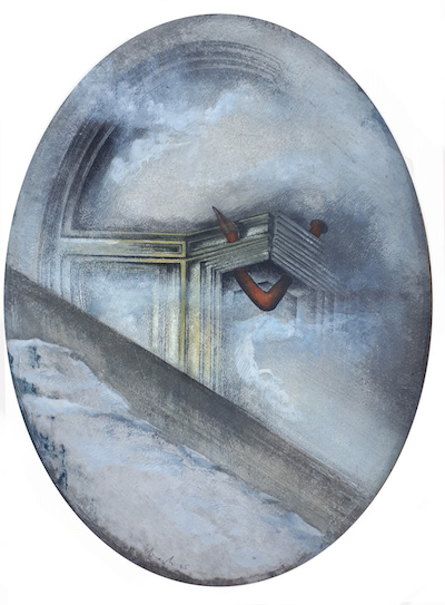 Rolf Ibach - Dessin sur carton, techniques mixtes - 1985