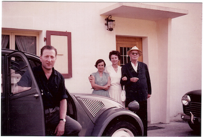 Mauricette, Raymonde et Raymond Pinasseau et le pere de Raymonde