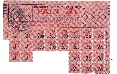 Coupons de Rationnement - 1949
