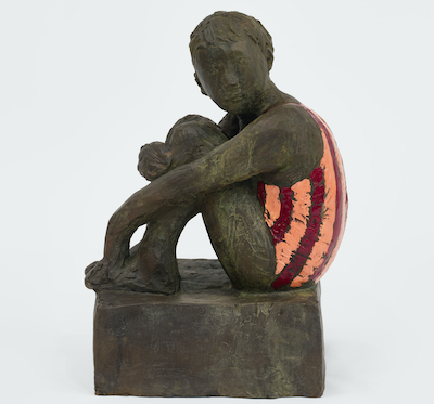 Claire-Tabouret-Seated-Bather-2024-painted-bronze